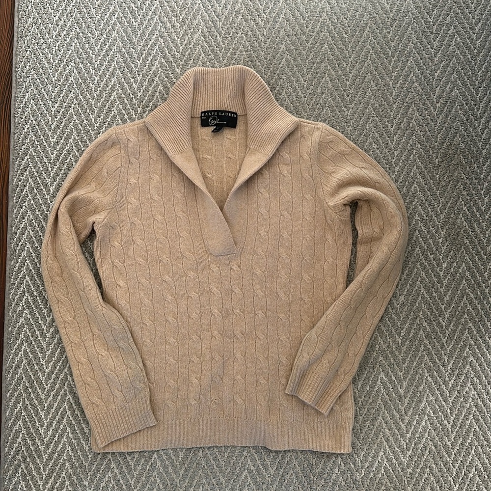 Ralph Lauren Cable Knit Cashmere Sweater - Oprah Collaboration